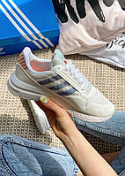 Беговые кроссовки для девушки Adidas ZX500 white женские кроссовки белые Адидас ЗХ500