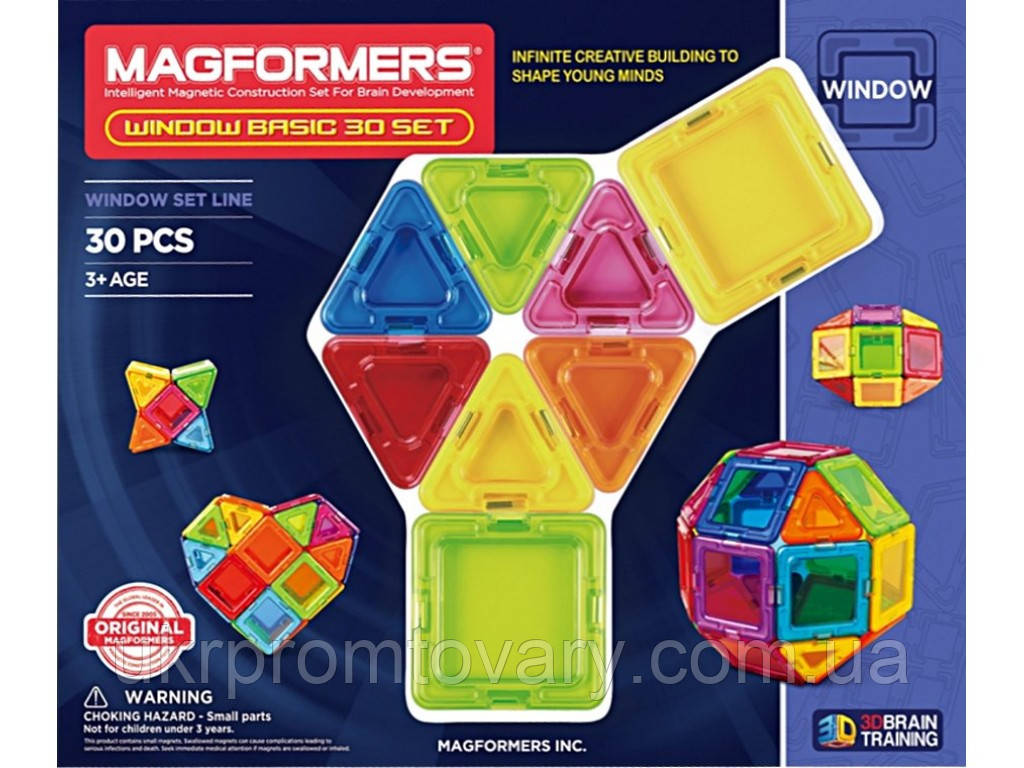 Магнітний конструктор Magformers Базовий Супер 3Д набір, 30 елементів 714002 ОРИГІНАЛ Розпродаж