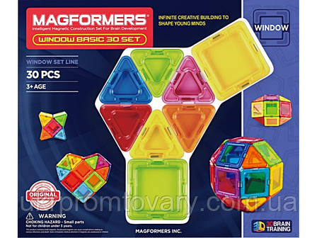 Магнітний конструктор Magformers Базовий Супер 3Д набір, 30 елементів 714002 ОРИГІНАЛ Розпродаж, фото 2