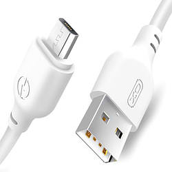 Інтерфейсний кабель USB-microUSB 1m XO NB103 White