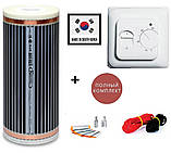 Тепла електро підлога Hot Film 12м2 (0.5 м х 24м) 2640Вт/220Ват/м2 з механічним терморегулятором RTC 70, фото 2