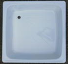 Сталевий квадратний душовий піддон дрібний 15 см Largos — 80x80