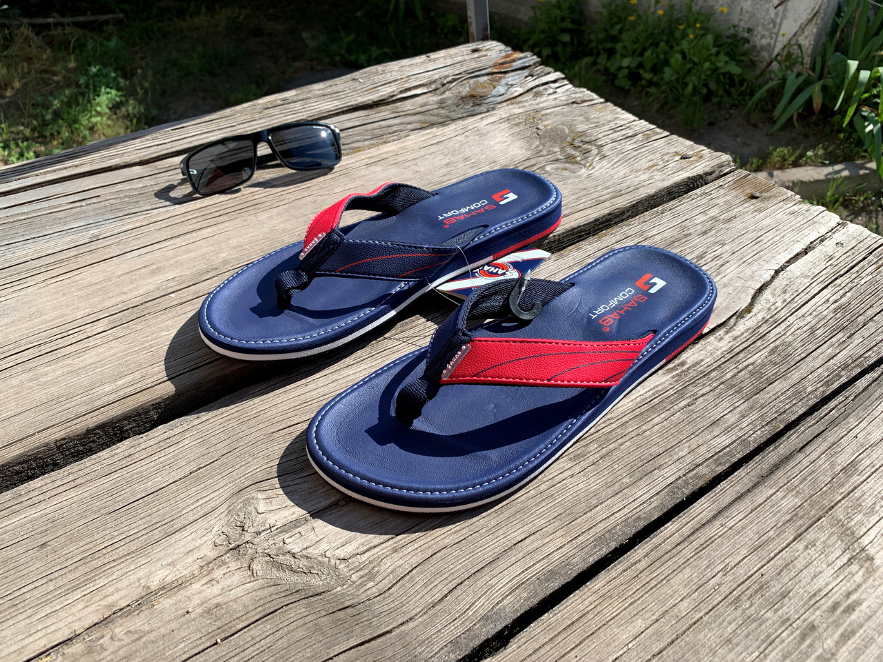 Чоловічі в'єтнамки шльопанці SAHAB Сахаб сині Оригінал