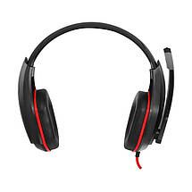 Игровые наушники с микрофоном Gemix X-340 Gaming Black/Red, игровая гарнитура, фото 2