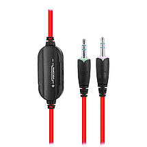 Игровые наушники с микрофоном Gemix X-340 Gaming Black/Red, игровая гарнитура, фото 3