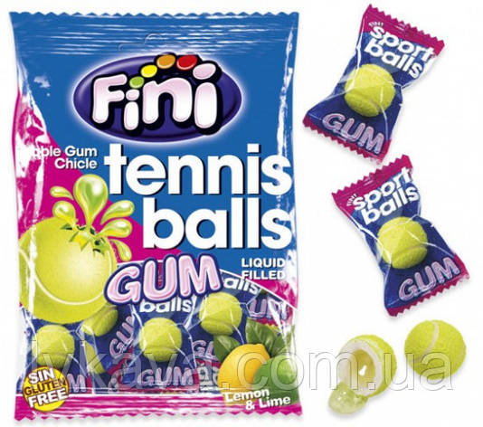 Жувальна гумка Fini Tennis Gum Balls, 80 г, фото 2