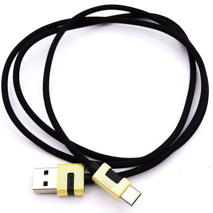 Кабель USB Type C, Remax 'Metal data', черный, 1 метр, 3.0A (RC-089a), фото 2