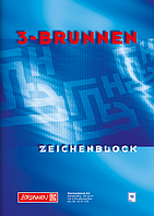 Альбом для рисования А3 Brunnen клеенный блок синяя обложка 3 -Brunnen 120 г/м2, 10 листов 1047319