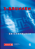 Альбом для малювання А3 Brunnen клейовий блок синя обкладинка 3-Brunnen 120 г/м2 20 аркушів 1047333