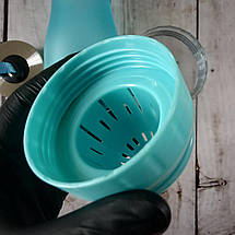 Матова пляшка для води та напоїв H2O Water Bottle з соковижималкою 650 мл Синя (Живі фото), фото 3