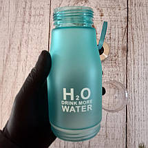 Універсальна спортивна пляшка для води та напоїв з цитрусовою соковижималкою 650 мл Блакитна (живі фото), фото 2