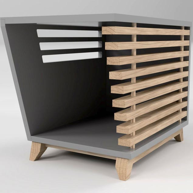 Будка для собаки "Вардар" маренго-бланже