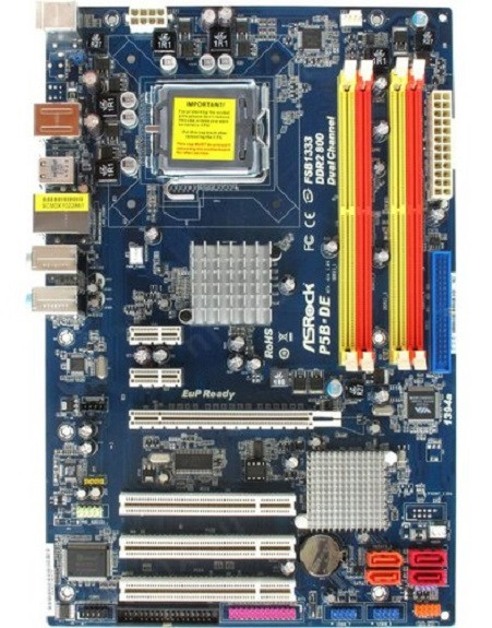 ТОПОВА Плата S775 ASRock P5B-DE розуміє 8GB DDR2+ ВСІ 2-4 ЯДРА ПРОЦЫ INTEL Core2DUO, Core2QUAD, XEON 775