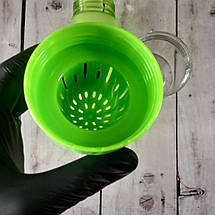 Матова пляшка для води та напоїв H2O Water Bottle з соковижималкою 650 мл Зелена (Живі фото), фото 3