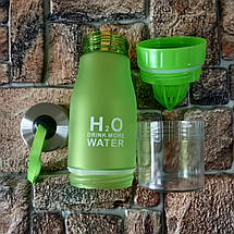 Універсальна пляшка з функцією соковижималки H2O зелений (Оригінальні фото), фото 3