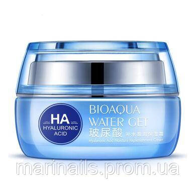 Омолаживающий крем для лица с гиалуроновой кислотой Bioaqua Water Get Hyaluronic Acid Cream. 50 г - фото 1 - id-p1210525789