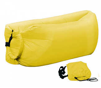 Надувний диван ламзак Supretto Air Sofa (Lamzak) матрац, шезлонг, 233 х 82 x 41 см. Жовтий, 2330.0, Для дітей та дорослих, Нейлон