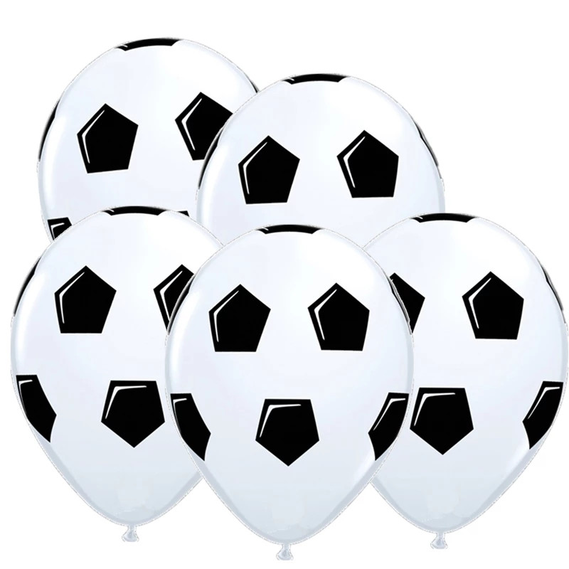 Повітряні кулі латексні футбольний м'яч світяться зі світлодіодом 12" (30 см) 5 шт