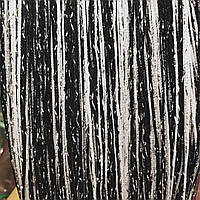 Штори нитки Веселка Дощ серпанок 3х3м Білий Чорний з люрексом