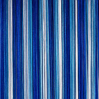 Штори нитки серпанок Веселка 3х3м Білий Блакитний Електрик без люрексу