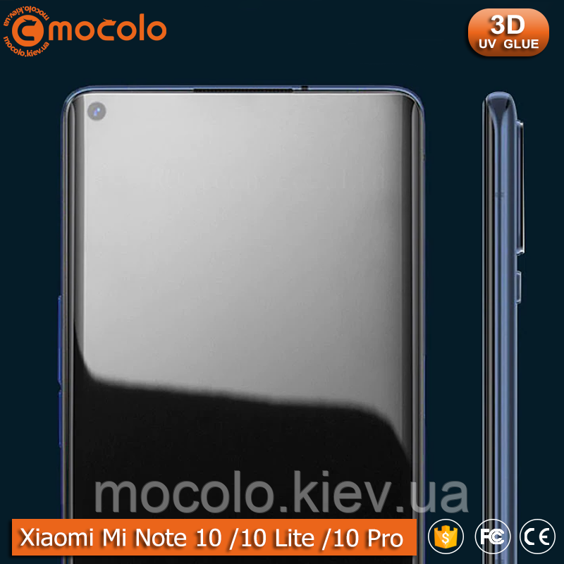 Захисне скло Mocolo Xiaomi Mi Note 10 / 10 Pro / 10 Lite Nano Optics UV Liquid Tempered Glass 3D (Clear)