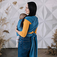 Слинг - шарф для ребенка с зауженными концами Love & Carry, синий