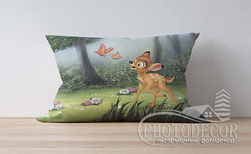 Дитяча подушка з фото "Бембі і метелики"