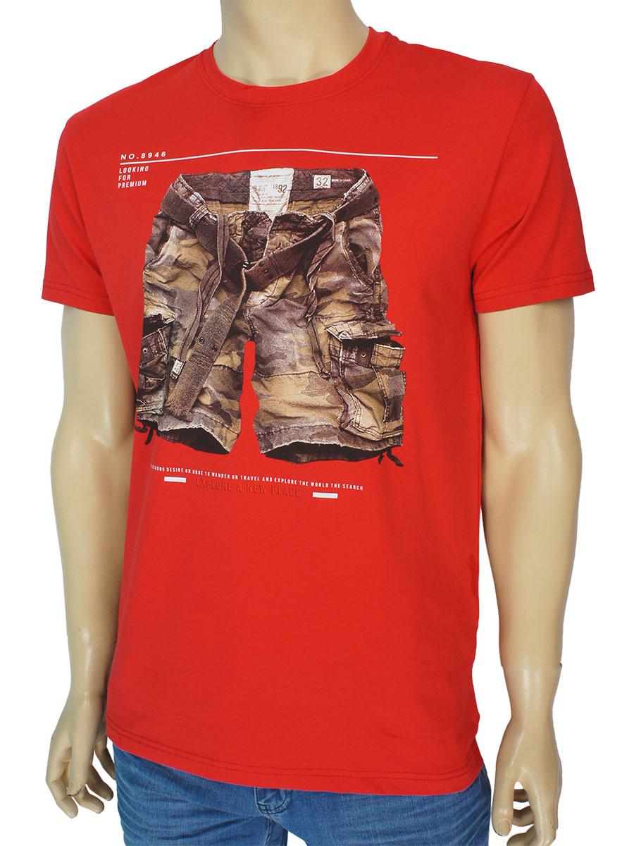 Червона чоловіча футболка Fabianі 8854 Red