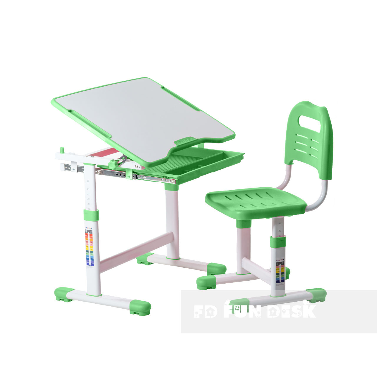 Комплект парта і стілець трансформери FunDesk Sole Green