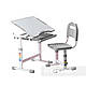 Комплект парта та стілець-трансформери FunDesk Sole Grey, фото 2