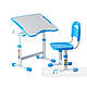 Комплект парта і стілець-трансформери FunDesk Sole II Blue, фото 3