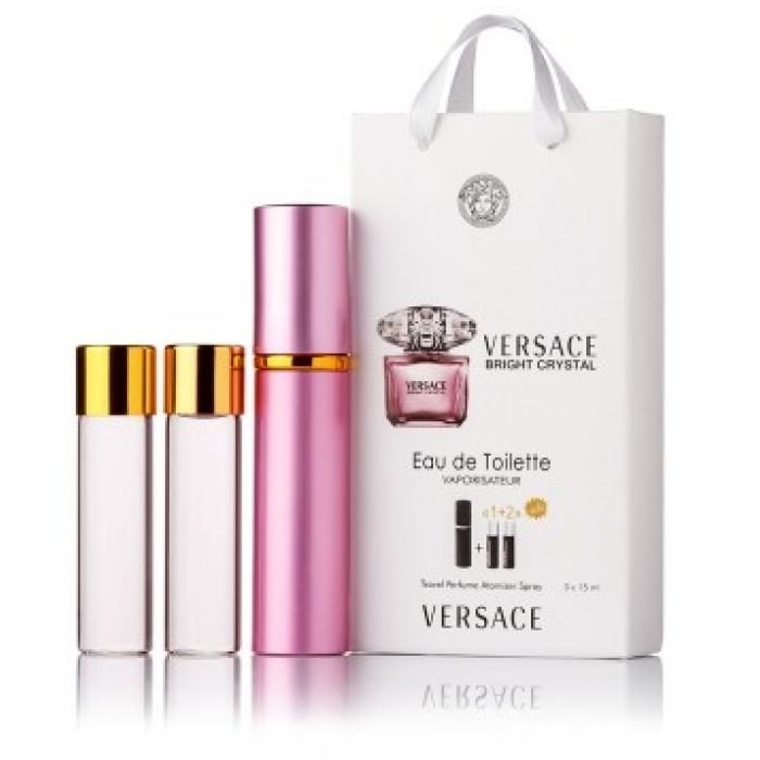 Парфуми жіночі Versace Bright Crystal з феромонами 3х15 мл, фото 1