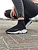 Жіночі кросівки шкарпетки Balenciaga Speed Trainer Снікерси Баленсіага чорно білі, фото 6