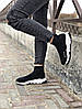 Жіночі кросівки шкарпетки Balenciaga Speed Trainer Снікерси Баленсіага чорно білі, фото 7