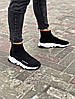 Жіночі кросівки шкарпетки Balenciaga Speed Trainer Снікерси Баленсіага чорно білі, фото 4