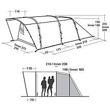 Намет Easy Camp Palmdale 500 Lux Forest Green (120370) кемпінговий п'ятимісний тунельний, фото 3