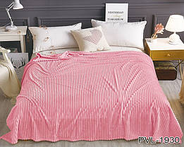 Плед покривало 200х220 Рожевий плюш смужка на ліжко, диван, фото 4