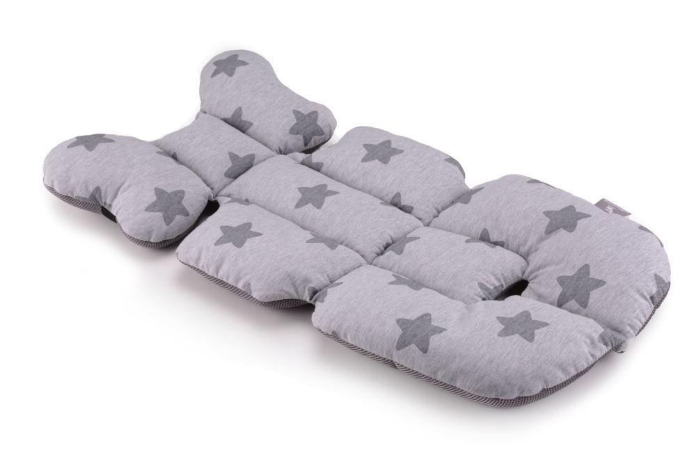 Матрац в коляску і автокрісло Cottonmoose Air 828/28/99 gray star (сірий (зірки)