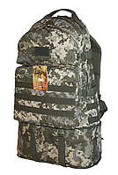 Тактичний туристичний супер-міцний рюкзак-трансформер 40-60 літрів піксель