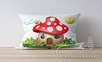 Дитяча подушка з фото "Грибний будиночок"