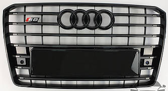 Решітка радіатора Audi A8 D4 (14-17) стиль S8 (чорна)