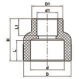 Муфта редукційна ВВ 32x25 PPR KOER K0034.PRO (KP0042), фото 3