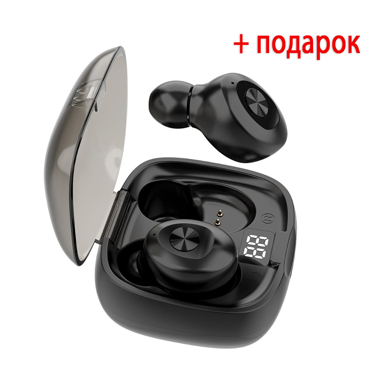 Бездротові навушники блютуз гарнітура Wi-pods XG8 Mini з екраном Bluetooth-навушники 5.0. Чорні