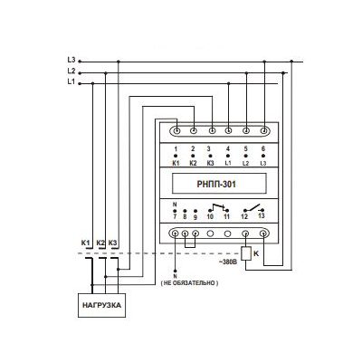 Трехфазное реле напряжения и контроля фаз РНПП-301 - фото 2 - id-p1210767932