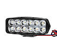 Яскрава світлодіодна LED Фара / Ліхтар для авто, мотоцикла, скутера ( 12 LED, 12V, 18 Вт, 6500K ), фото 3