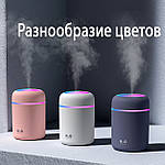 Зволожувач повітря міні Adna Humidifier DQ107 дифузор компактний,мийка повітря з підсвічуванням веселкою., фото 7