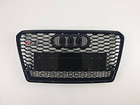 Решетка радиатора Audi A7 2010-2014год Черная Quattro ( в стиле RS)