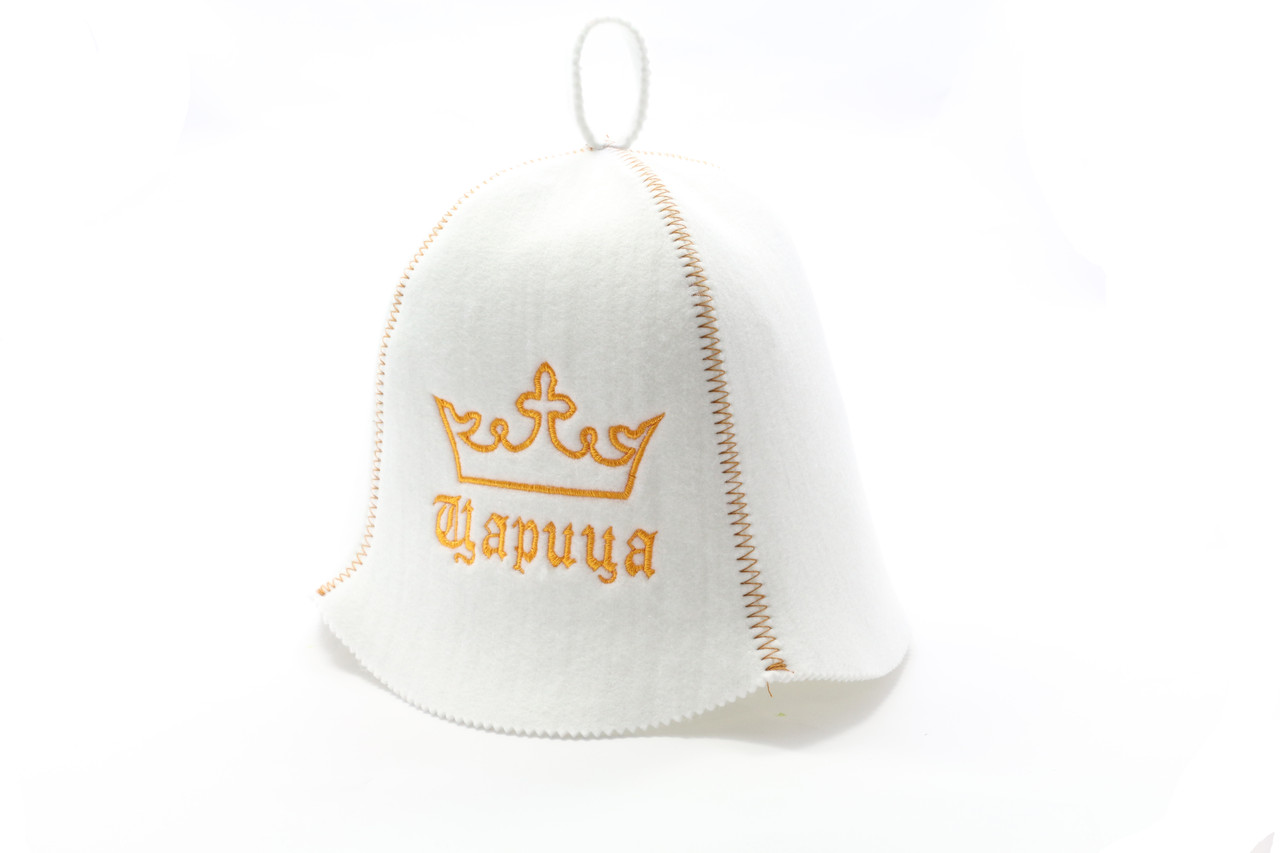 Шапка для сауни (біла), "Цариця" , штучне хутро, Saunapro