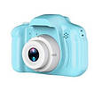 Цифровий фотоапарат для дітей, Протиударний дитячий фотоапарат із відеофункціональними функціями, з дисплеєм (Блакитний), фото 3