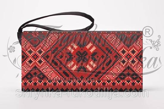 Пошитий чорний клатч для вишивання КЛ-070 Барвиста Вишиванка